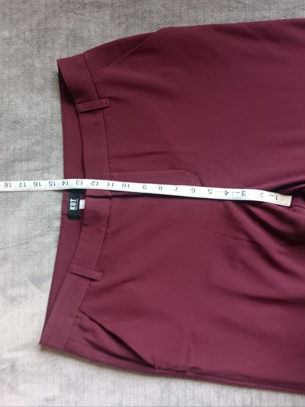 KUT from the Kloth Burgundy Stella High Rise Flare Pants Womens Size 16 - Picture 5 of 11